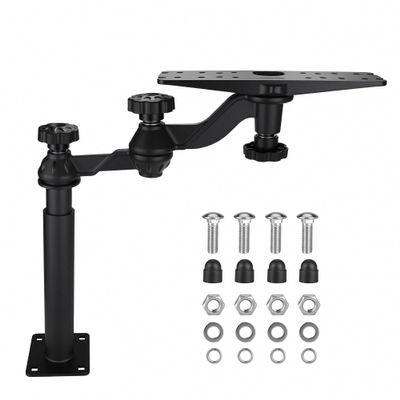 Velpaw Telescoping Fish Finder Mount,for 9"-12" Large Fishfinders & Chartplotters,Height-Adjustable Depth Finder Mount Compatible with Lowrance, Garmin, Humminbird and More,for Boats (Long Arm)
