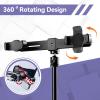 Beufee Phone Tripod Mount, Universal Tripod Cell Phone Holder 360 Rotatable Adjustable Smartphone Mount Fits for All Smartphone (01#) view 2