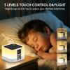 AUYLE Night Light Bluetooth Speaker, Baby Nursery Night Lamp for Breastfeeding, Alarm Clocks for Kids, 30 Sounds Machine & Sleep Timer, Touch Bedside Lamp, 8 Color Changing, Gifts for Teens Boys view 3