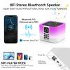 AUYLE Night Light Bluetooth Speaker, Baby Nursery Night Lamp for Breastfeeding, Alarm Clocks for Kids, 30 Sounds Machine & Sleep Timer, Touch Bedside Lamp, 8 Color Changing, Gifts for Teens Boys view 4