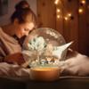 callie Acrylic Night Light Name Plate Personalized, Custom Cute Fox Deer Turtle Forest Animal with Wooden Base Bedroom Decor, Birthday Gifts Kid Gifts for Family (Forest Fauna) view 4