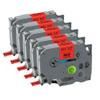 12mm TZe231 Laminated Label Tape 5 Pack 10 Pack Compatible with TZe231 131 431 531 631 731 831 334 335 for PTH110 Label Maker(5PK Black on Red) view 1