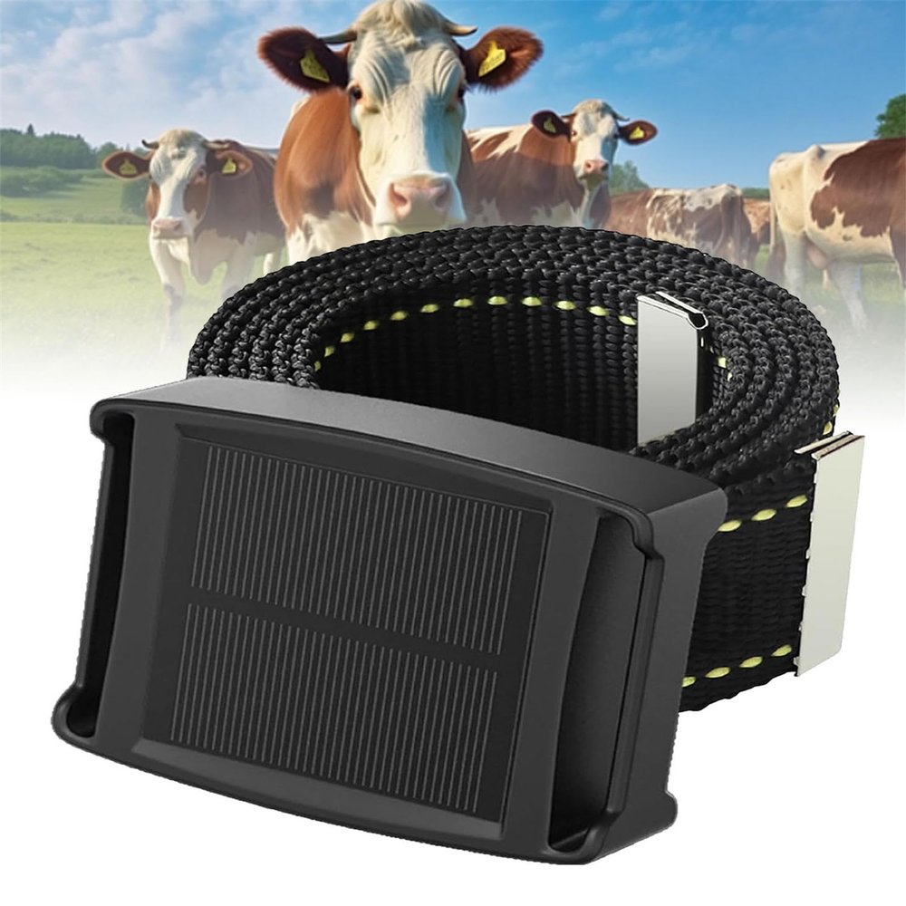 Animal GPS Tracker, Solar Animal Locator, Historical Track/Real-time Positioning/Waterproof, Used to Track Cattle/Sheep