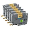 12mm TZe231 Laminated Label Tape 5 Pack 10 Pack Compatible with TZe231 131 431 531 631 731 831 334 335 for PTH110 Label Maker(5PK Black on Gold) view 1