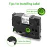 10PK FX631 Compatible Flexible Label Tapes 12mm Black On Yellow Printer Ribbon for Label Maker Works with FX 631 FX631 Models view 2