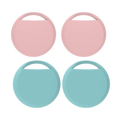 Android Tracking Tag - 4 Pack | Compatible with Google Find My Device | Bluetooth Tracker for Keys, Backpack, Luggage | No Subscription Fee (Blue 2Pack+Pink 2Pack)