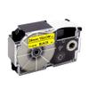 24mm XR 24YW XR 24YW Tape Compatible with XR 24YW Label Printer Ribbon Works with KL E300 KL T70 Label Maker Black On Yellow Tape view 1