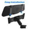 Gatuida 1 Set Rearview Mirror Back Plate, Dash Cam Mounting Bracket, Mirror Dash Cam Holder for Car, Black Aluminum Alloy, 6.10 x 2.63 x 0.39 Inch view 4