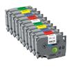 12mm TZe231 Laminated Label Tape 5 Pack 10 Pack Compatible with TZe231 131 431 531 631 731 831 334 335 for PTH110 Label Maker(10PK 5Mixed Colors) view 1