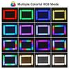 Foldable Splicing 4-Panel LED RGB Video Light 3000K-6500K Fill Light Set with 1/4inch Screw Hole for Live Stream view 4