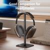 Cewomuc Headphone Stand - Headset Stand with Aluminum Hanger, Headphone Holder for AirPods Max, Sony, Bose, Beats and More (Black) view 4