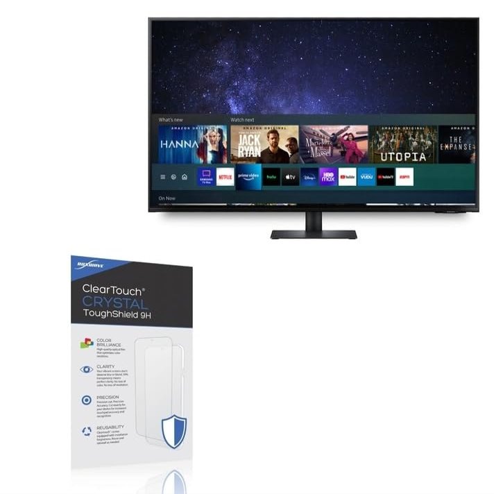 BoxWave Screen Protector Compatible with Samsung Smart Monitor M7 (M70D 32 in) - ClearTouch Crystal ToughShield 9H (2-Pack), Clear 9H Tough Flexible Film Screen Protector