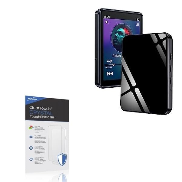 BoxWave Screen Protector Compatible With PtevSoh MP3 Player (16GB) - ClearTouch Crystal ToughShield 9H (2-Pack), Clear 9H Tough Flexible Film Screen Protector