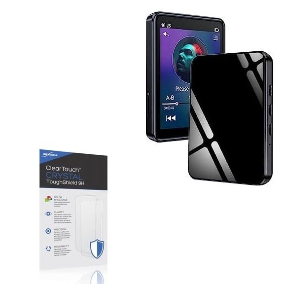 BoxWave Screen Protector Compatible With PtevSoh MP3 Player (8GB) - ClearTouch Crystal ToughShield 9H (2-Pack), Clear 9H Tough Flexible Film Screen Protector