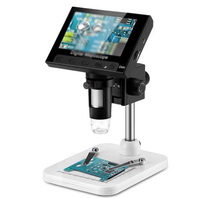 DUYHBAWRS LCD Display Digital Electronic Microscope with 8 LED Stand for Repair Soldering