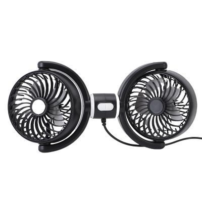 aqxreight Car Fan for Backseat 360 Degree Rotatable USB Powered Vehicle Cooling Fan Compatible with Most Cars Trucks and SUVs