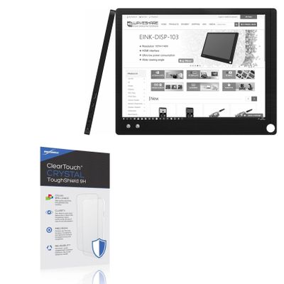 BoxWave Screen Protector Compatible With Waveshare E-paper Monitor (13.3 in) - ClearTouch Crystal ToughShield 9H (2-Pack), Clear 9H Tough Flexible Film Screen Protector