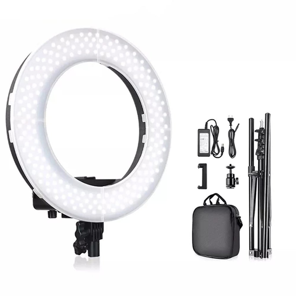 LED Light 14 Inch Dimmable Ringlight with Tripod Phone Holder for Studio Lamp Photography Photo Makeup