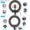 LED Light 14 Inch Dimmable Ringlight with Tripod Phone Holder for Studio Lamp Photography Photo Makeup view 4