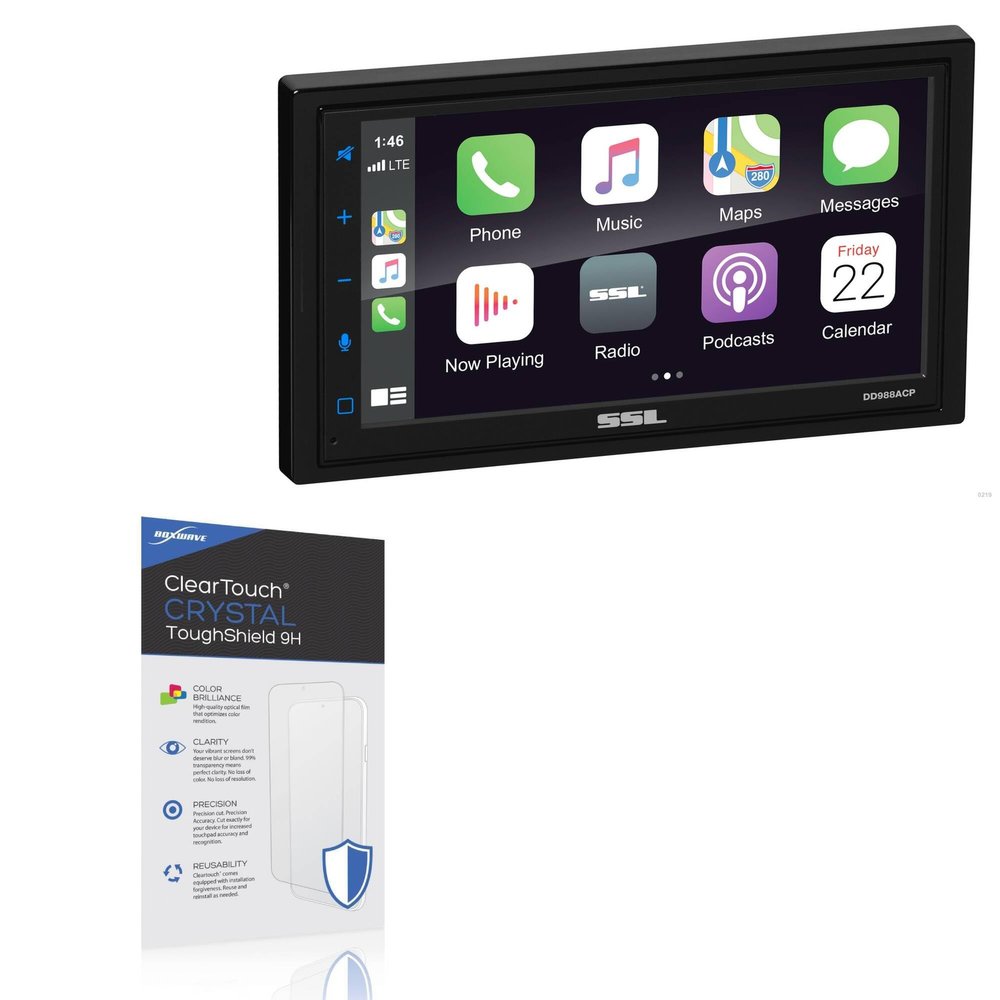 BoxWave Screen Protector Compatible with Soundstorm DD988ACP - ClearTouch Crystal ToughShield 9H (2-Pack), Clear 9H Tough Flexible Film Screen Protector