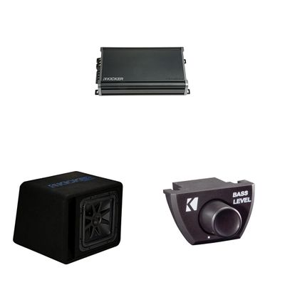 Kicker 44VL7S122 L7S 12" Subwoofer Vented Enclosure with CXA1200.1 Amp & Bass Knob Bundle