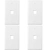 4Pack 1Port Keystone Wall Plate Single Gang for RJ45 Keystone Jack and Modular Inserts Ethernet Outlet Network Panels Cat6 Coupler Connector Box Cover, White view 1