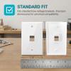 4Pack 1Port Keystone Wall Plate Single Gang for RJ45 Keystone Jack and Modular Inserts Ethernet Outlet Network Panels Cat6 Coupler Connector Box Cover, White view 2
