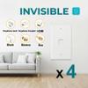 4Pack 1Port Keystone Wall Plate Single Gang for RJ45 Keystone Jack and Modular Inserts Ethernet Outlet Network Panels Cat6 Coupler Connector Box Cover, White view 3