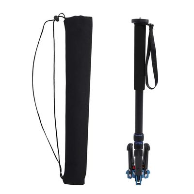 5KG Load Telescopic Aluminum Monopod Tripod, Adjustable 45 165cm, Locking Knob, 360 Degree Rotation, Portable for Camera