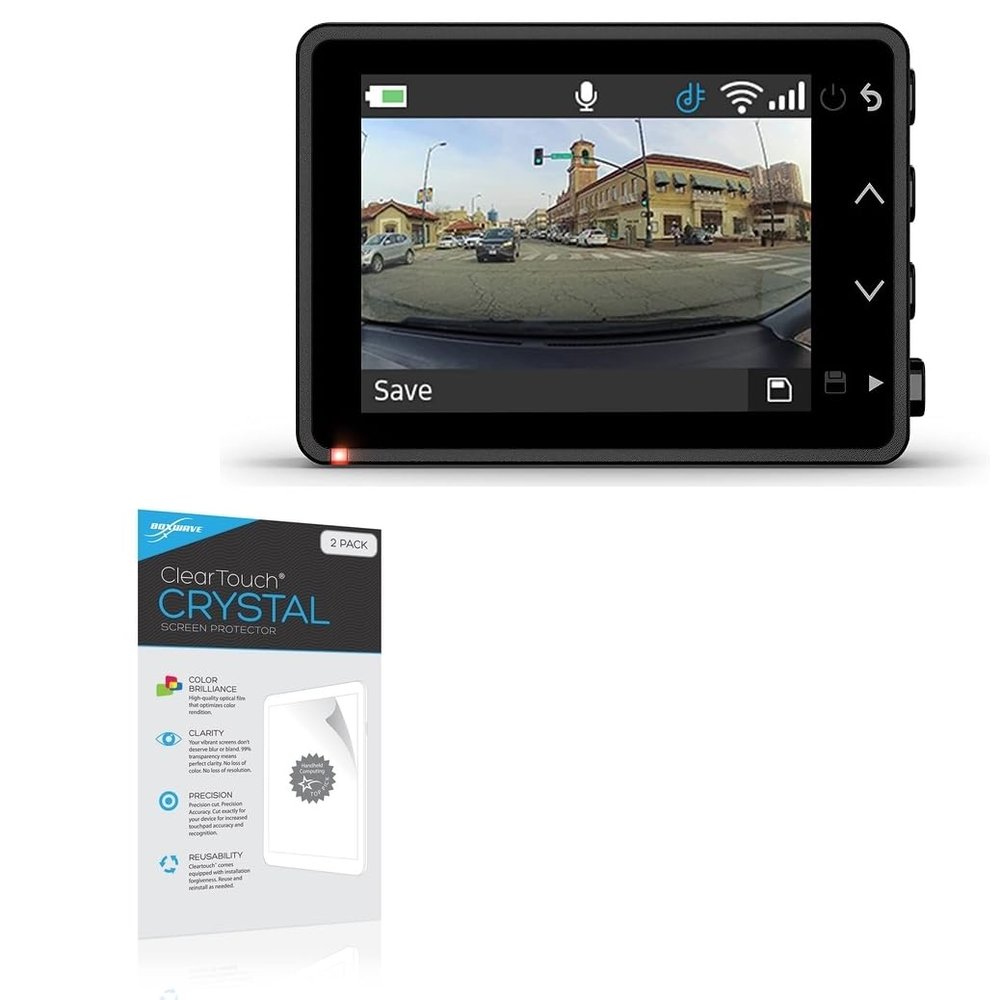 BoxWave Screen Protector Compatible With Garmin Dash Cam 47 - ClearTouch Crystal (2-Pack), HD Film Skin - Shields From Scratches