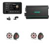 KICKER 51KMC4 Marine Source Unit & (2 Pair) 45KM654L 6.5" RGB LED Marine Speakers with 48KMA6004 4 Ch. Marine Amp Bundle view 1