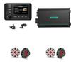 KICKER 51KMC4 Marine Source Unit & (2 Pair) 45KM84L 8" RGB LED Marine Speakers with 48KMA6004 4 Ch. Marine Amp Bundle view 1