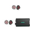 Kicker (2 Pair) 45KM84L 8" RGB LED Marine Speakers with 48KMA6004 4 Ch. Marine Amp Bundle view 1