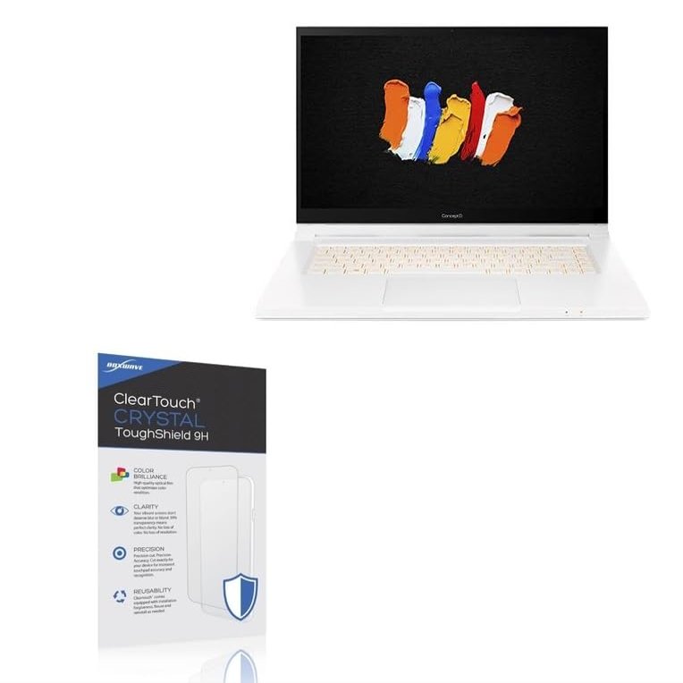 BoxWave Screen Protector Compatible with Acer ConceptD 3 Ezel (CC315-72) - ClearTouch Crystal ToughShield 9H (2-Pack), Clear 9H Tough Flexible Film Screen Protector