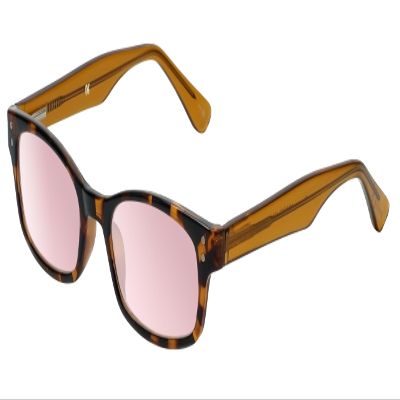 Medspex Corinne McCormack Channing Color Therapy Reading Glasses +3.50 Tortoise Havana Brown Gold Amber/FL-41 Rose Womens Fluorescent Light Sensitivity Chromotherapy Chakra Healing