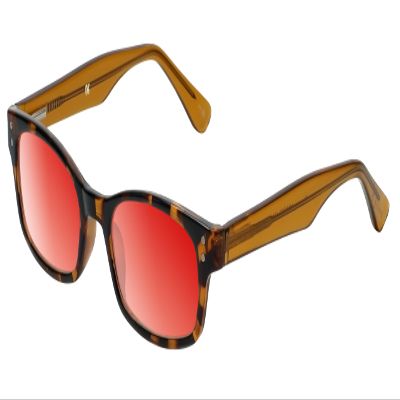 Medspex Corinne McCormack Channing Color Therapy Reading Glasses +1.25 Tortoise Havana Brown Gold Amber/Deep Red Womens Fluorescent Light Sensitivity Chromotherapy Chakra Healing