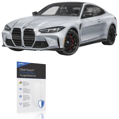 BoxWave Screen Protector Compatible with BMW 2026 M4 Display (14.9 in) - ClearTouch Crystal ToughShield 9H (2-Pack), Clear 9H Tough Flexible Film Screen Protector