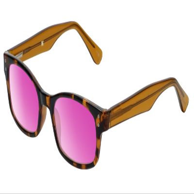 Medspex Corinne McCormack Channing Color Therapy Reading Glasses +3.25 Tortoise Havana Brown Gold Amber/Passion Purple Womens Fluorescent Light Sensitivity Chromotherapy Chakra Healing