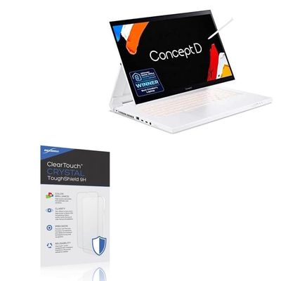 BoxWave Screen Protector Compatible With Acer ConceptD 7 Ezel (CC715-72G) - ClearTouch Crystal ToughShield 9H (2-Pack), Clear 9H Tough Flexible Film Screen Protector