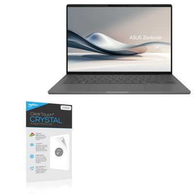 BoxWave Screen Protector Compatible With ASUS Zenbook A14 (UX3407) - ClearTouch Crystal (2-Pack), HD Film Skin - Shields From Scratches