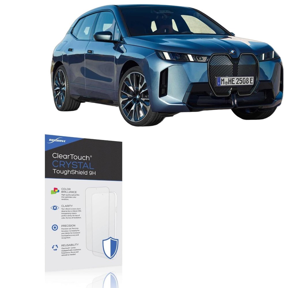 BoxWave Screen Protector Compatible with BMW 2026 iX Display (14.9 in) - ClearTouch Crystal ToughShield 9H (2-Pack), Clear 9H Tough Flexible Film Screen Protector