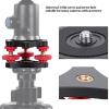 Yunir Multi Directional Adjustment, Leveling Base with Triple Wheel Leveler, Aluminum Alloy, for SLR Ball Head. High Load Capacity, CNC Tight Processing, Suitable for Most tripods view 4