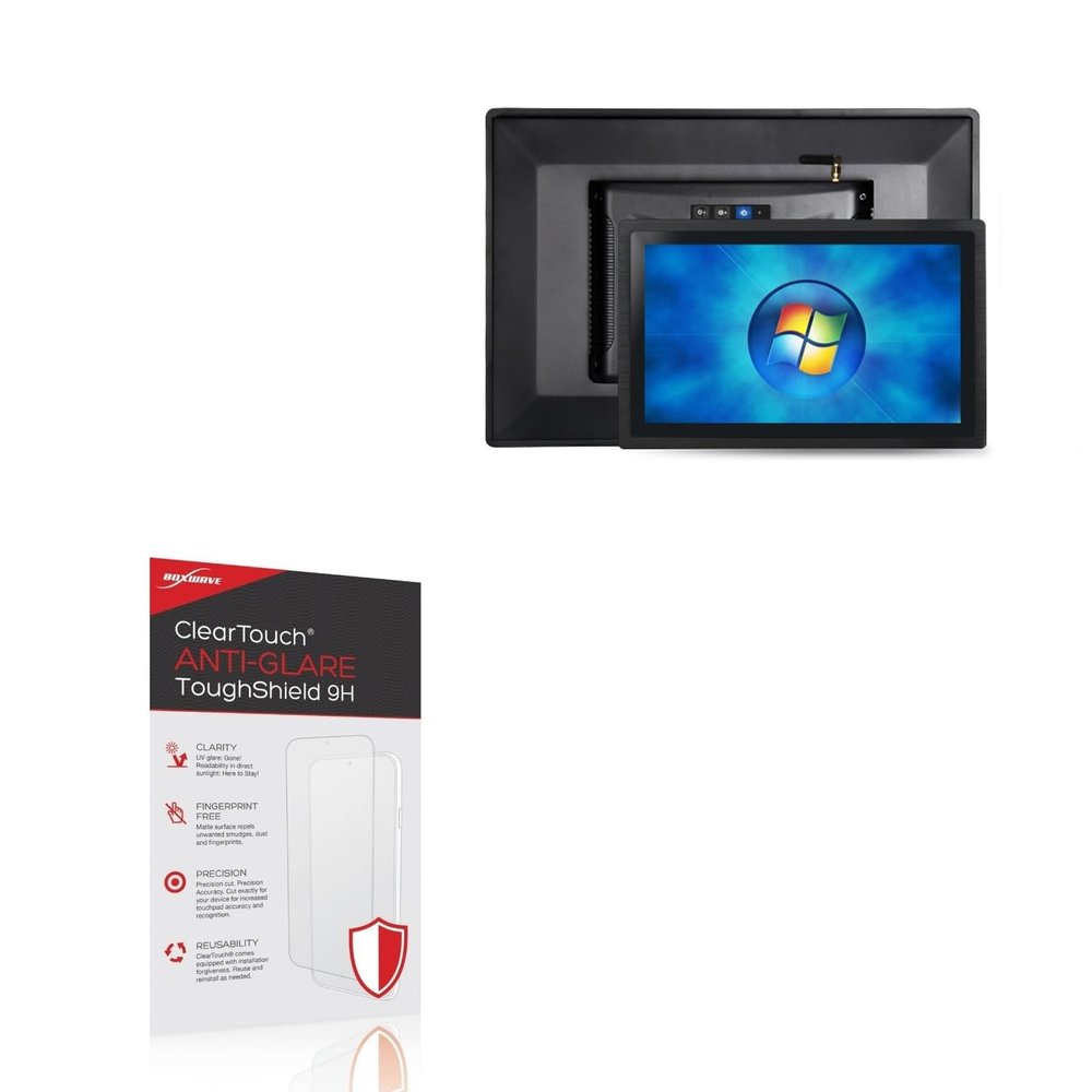BoxWave Screen Protector Compatible With Touch Think TPC116-W2 - ClearTouch Anti-Glare ToughShield 9H (2-Pack), Anti-Glare 9H Tough Flexible Film Screen Protector