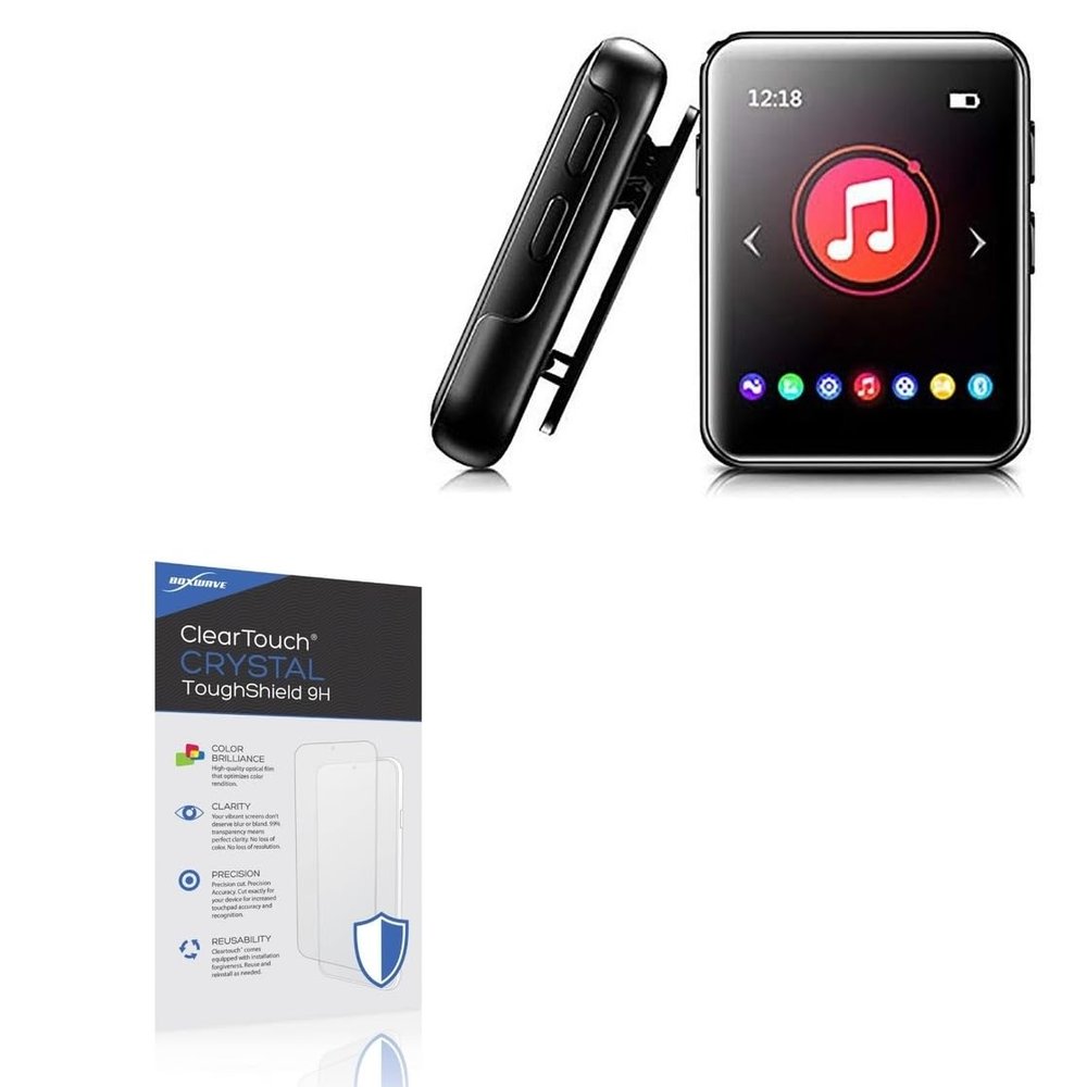 BoxWave Screen Protector Compatible With Benjie MP3 Player BJ-X1 - ClearTouch Crystal ToughShield 9H (2-Pack), Clear 9H Tough Flexible Film Screen Protector