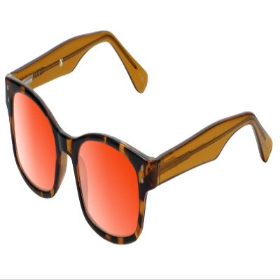 Medspex Corinne McCormack Channing Color Therapy Reading Glasses +0.00 Tortoise Havana Brown Gold Amber/Amber Orange Womens Fluorescent Light Sensitivity Chromotherapy Chakra Healing