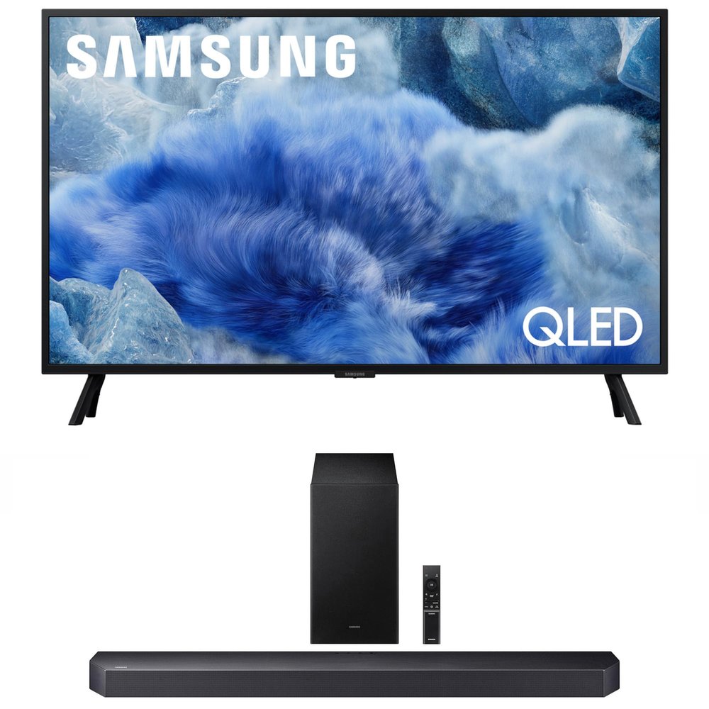 Samsung QN32Q8FAAFXZA 32 Inch Class QLED Q8F 4K Vision AI Smart TV with a HW-Q600F Q Series Soundbar 3.1.2 Ch Sound and Subwoofer (2025)