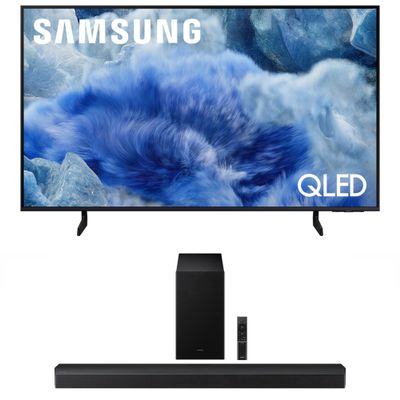 Samsung QN50Q8FAAFXZA 50 Inch Class QLED Q8F 4K Vision AI Smart TV with a HW-B750F B Series Soundbar 5.1 Ch and Subwoofer (2025)