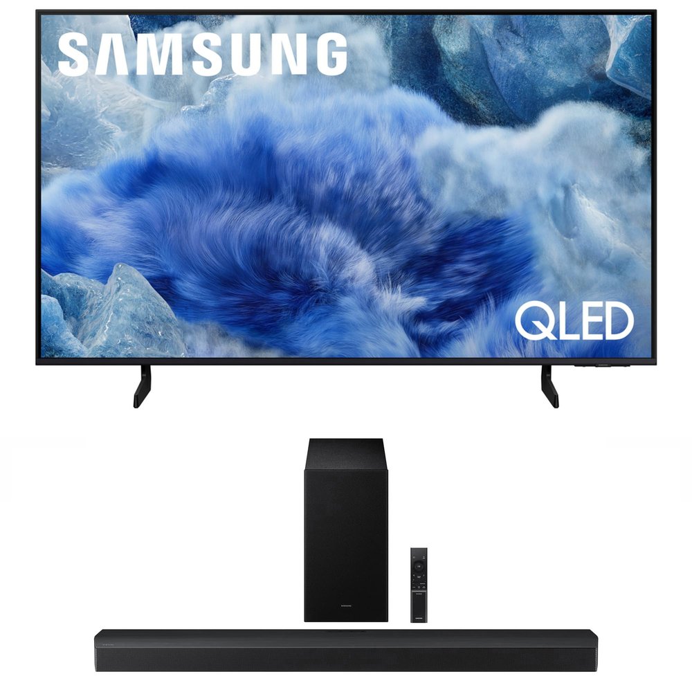 Samsung QN50Q8FAAFXZA 50 Inch Class QLED Q8F 4K Vision AI Smart TV with a HW-B750F B Series Soundbar 5.1 Ch and Subwoofer (2025)