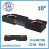 2019-2024 Gladiator Dual Sealed Sub Box Subwoofer Enclosure Speaker Box Car Audio Sub Cabnet Custom Car Audio (Black, 10") view 2