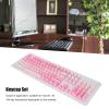 104pcs Custom Keycaps, Pink White PBT Material, Opaque Side Engraving, Oil Coating, Matte Ergonomic Design, Replacement for Most 61/87/104 Mechanical Keyboards view 3